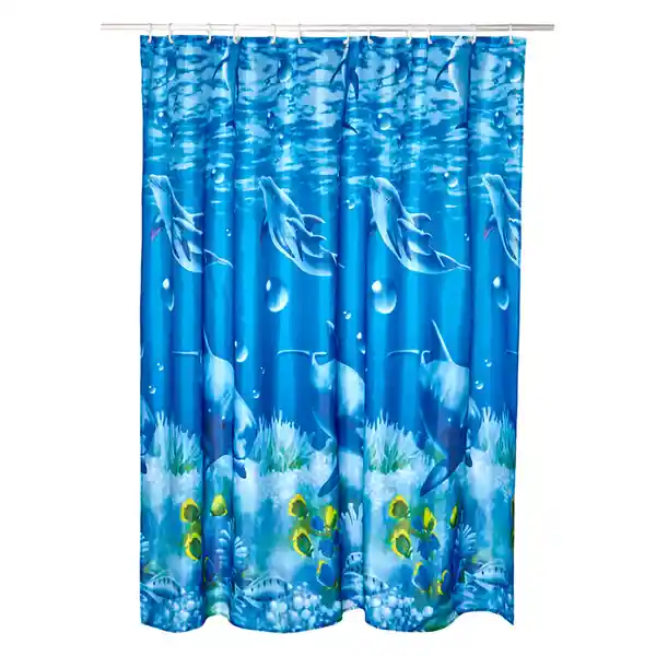 Gotta Cortina Poliéster Azul Ballenas 200 x 180