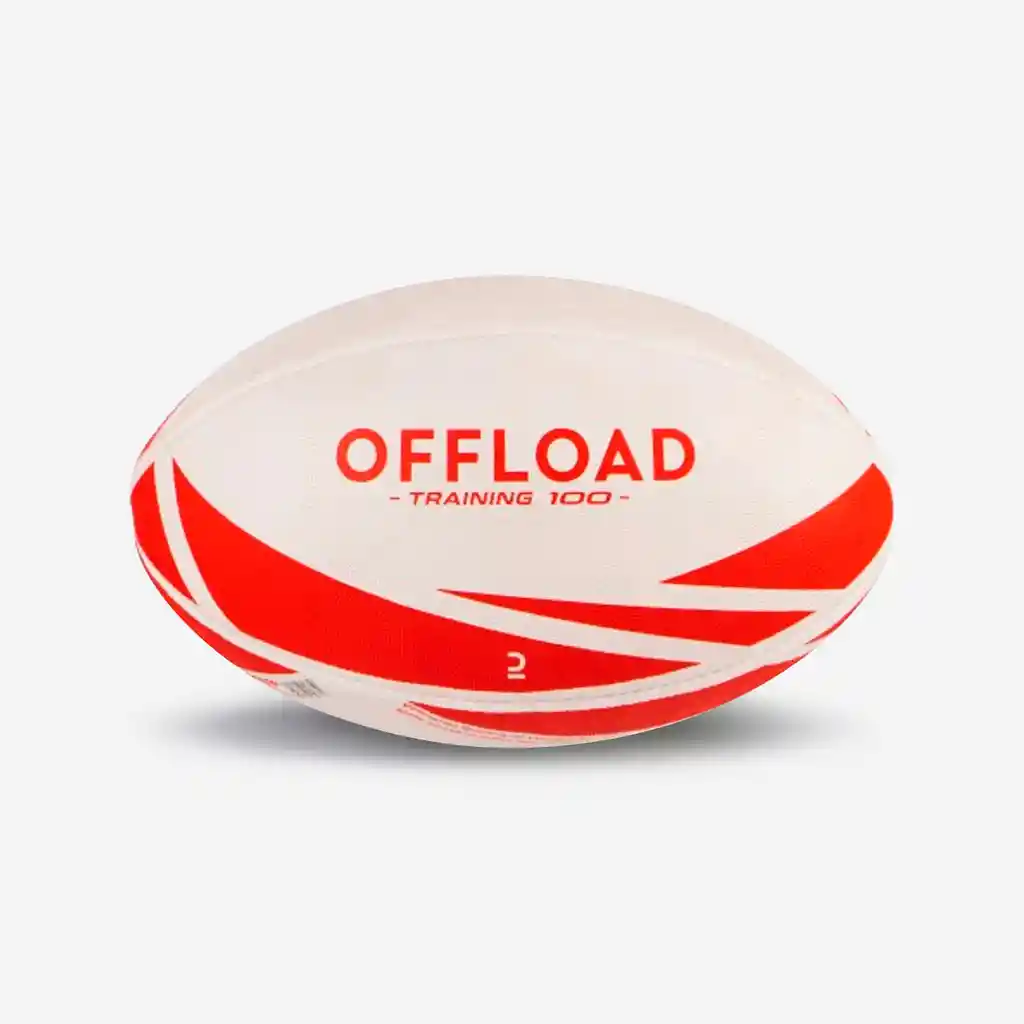 Balón de Rugby Talla 4 Para Entrenamiento Offload R100 Rojo