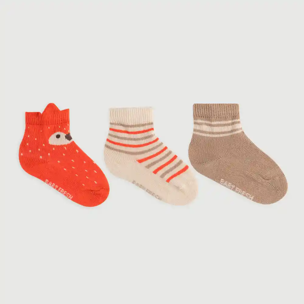 Media Casual Largo Con Algodón Bebito Sote X3 Baby Fresh Talla 0-3m