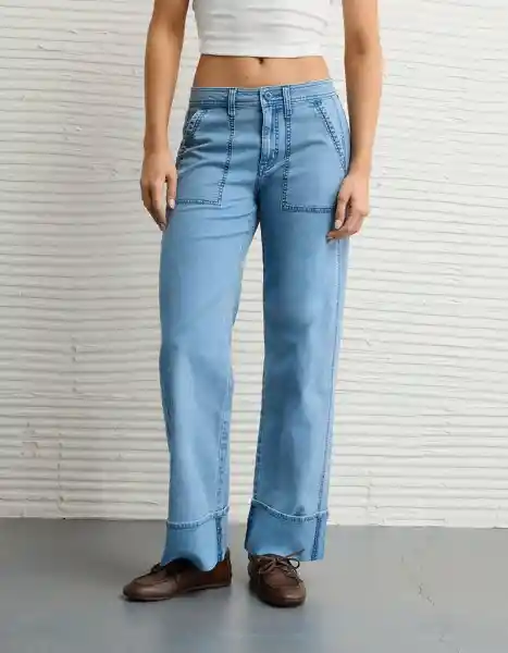 Pantalón Mujer Azul Talla 00 Regular 5531915 American Eagle