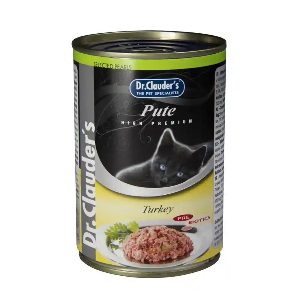 Dr.Clauder's Alimento Húmedo para Gato Sabor a Pavo 