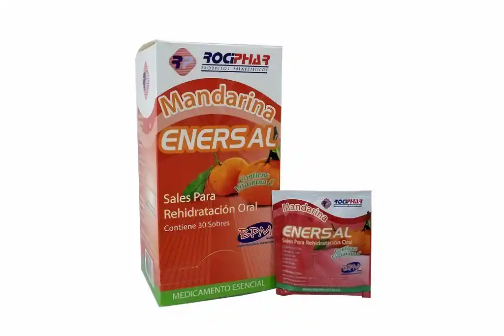 Enersal Sales para Rehidratación Oral Sabor Mandarina Vitamina C