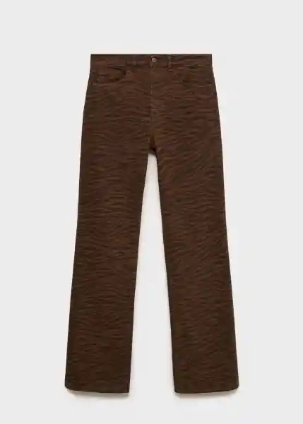 Jean Zebra Chocolate Talla 36 Mujer Mango