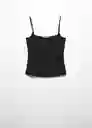 Top Bacara Negro Talla XS Mujer Mango