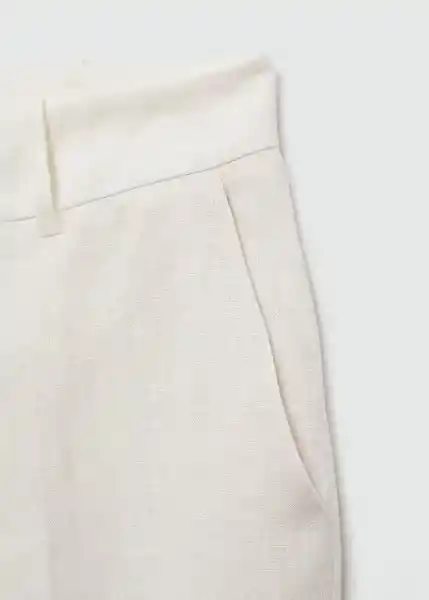 Pantalón Niza Blanco 38 Mujer Mango