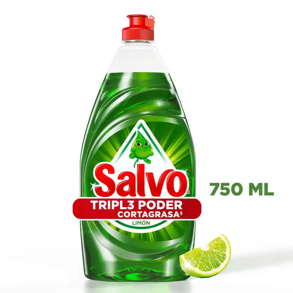 Salvo Limón Detergente Lavaloza Líquido 750ml