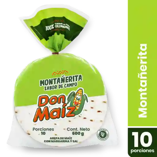 Arepa Don Maiz Montañerita 10 Unidades 600G