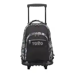 Morral Rue Bomper Renglon Color Negro / Blanco 4CR Totto