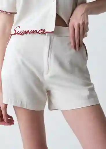 Short Felisa Mujer Crudo Abedul Claro Talla 4 453G332 Naf Naf