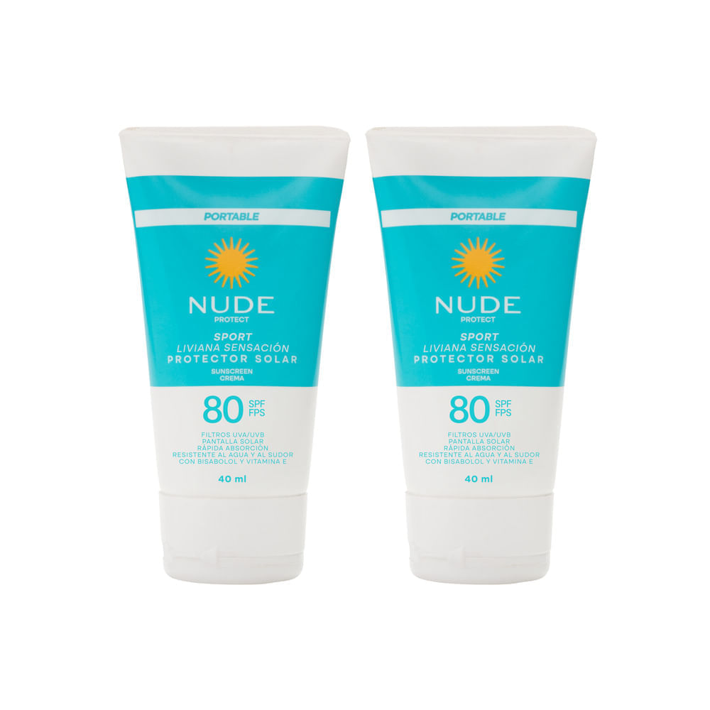 Protector Solar Nude SPF 80 Sport 2 x 40 ml