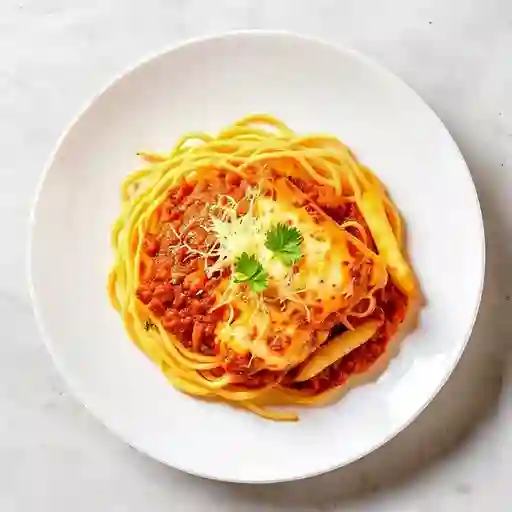 Espaguetis Spaghetti y Lasaña Boloñesa
