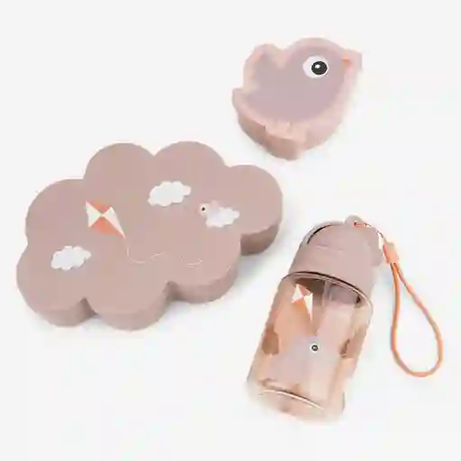 Done by Deer Set de Recipientes Para Niños Rosa