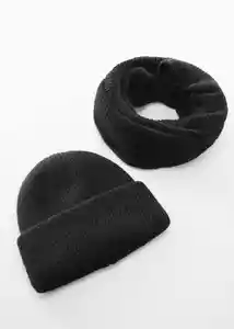 Gorro Marie Negro Niña Mango