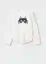 Camiseta Mask Offwhite Talla 06 Niñas Mango