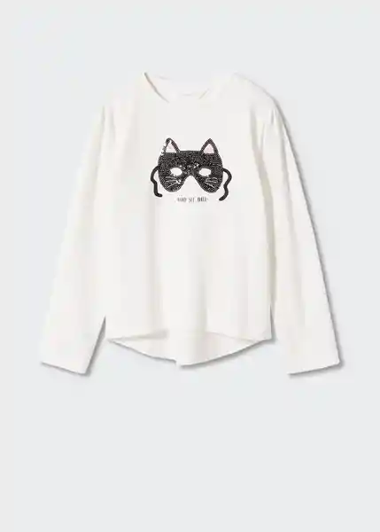 Camiseta Mask Offwhite Talla 06 Niñas Mango