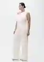 Enterizo Mono Lidy Offwhite Talla XS Mujer Mango