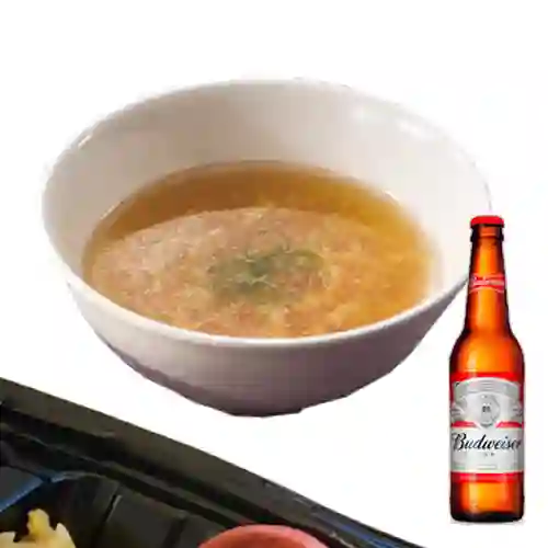 Combo Sopa Tonkotsu + Budweiser 250 ml