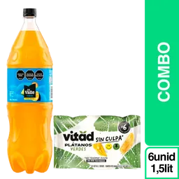 Combo Vitad Platanito Verdes + Del Valle Jugo Fresh Cítricas