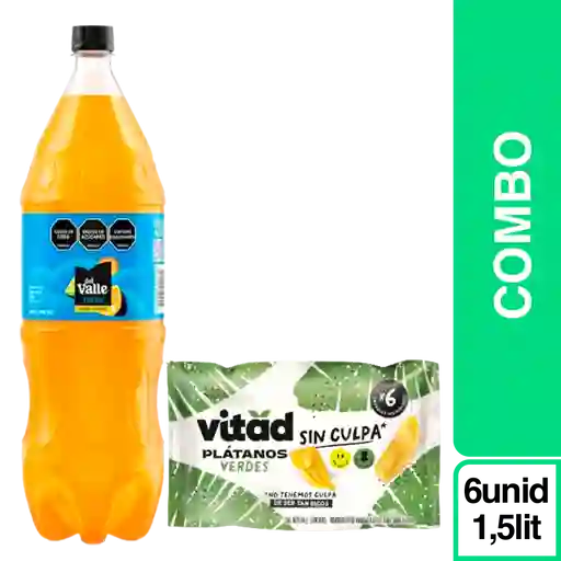 Combo Vitad Platanito Verdes + Del Valle Jugo Fresh Cítricas