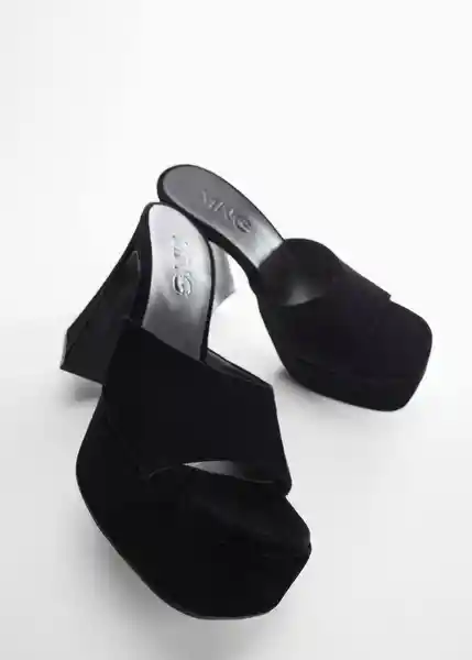 Sandalias Mule Negro Talla 40 Mujer Mango