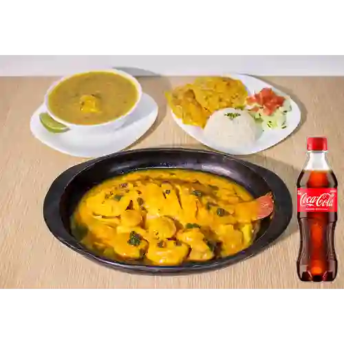 Combo Viudo de Pescado + Coca Cola Original 400 ml