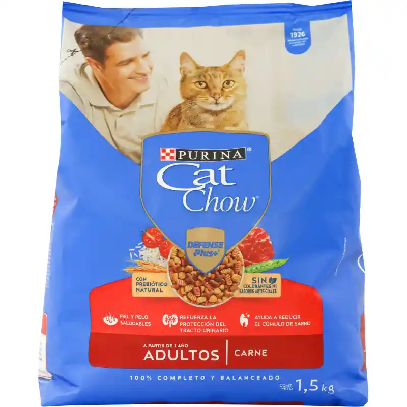 Comida para gatos Purina Cat Chow adulto carne x 1,5kg