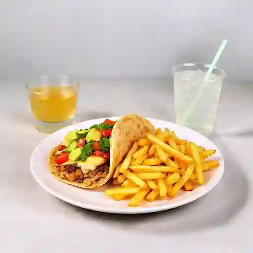 Adiciona A La Arepa, Porcion De Papa + Gaseosa Por: