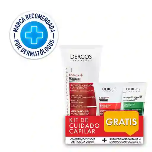 Kit Dercos Acondicionador Anticaída+2 Shampoo