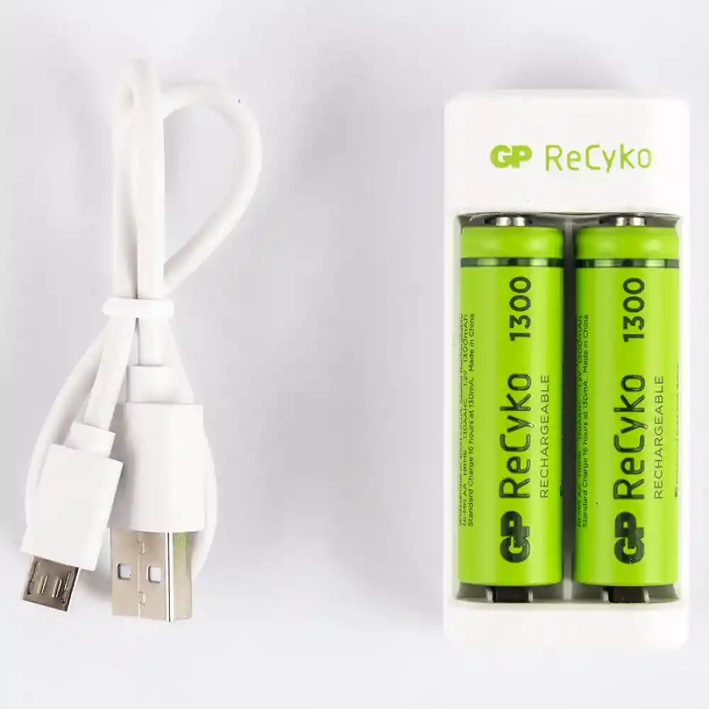 Gp Recyko Cargador de Pilas 1300 Mah + Pilas AA