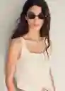 Chaleco Max Blanco Talla M Mujer Mango