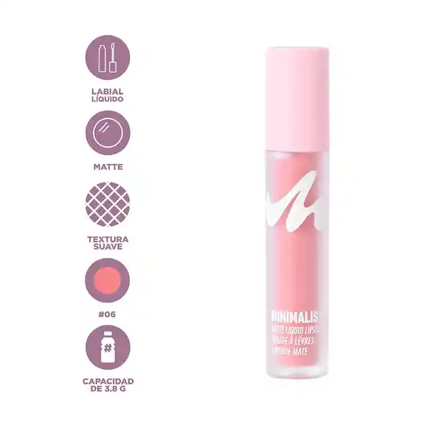 Lápiz Labial Líquido Mate Serie Minimalist 06 Miniso