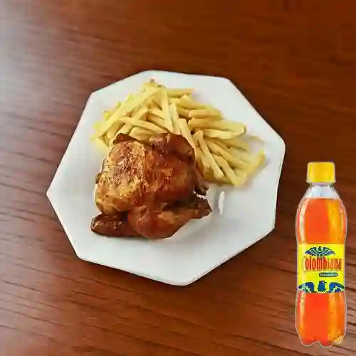 Combo Bandeja con Pollo + Colombiana 400 ml
