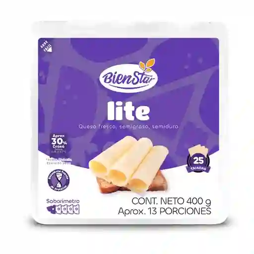 Queso Lite Bien Star Mozzarela Reducido (400 Gr)