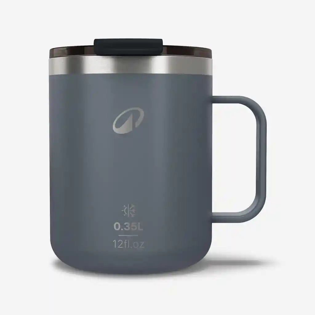 Taza Para Camping Isotérmica Inoxidable Quechua 900 - Gris