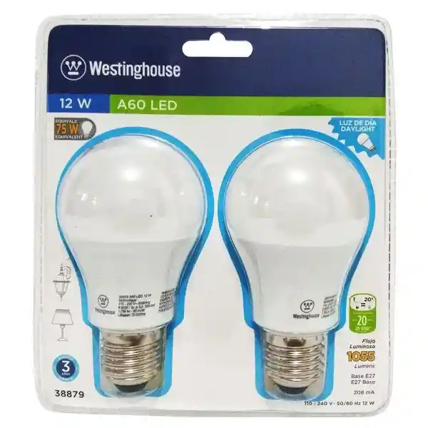 Westinghouse Bombilla Led 12W A60 Luz Blanca 38879