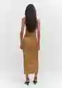 Vestido Lotus-a Cobre Talla XL Mujer Mango