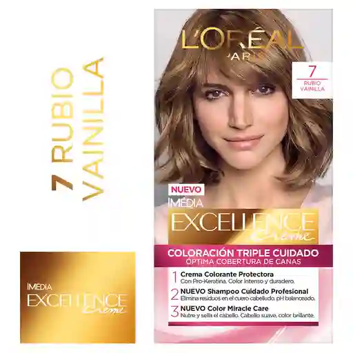 tinte capilar L´oréal París excellence creme 7 rubio