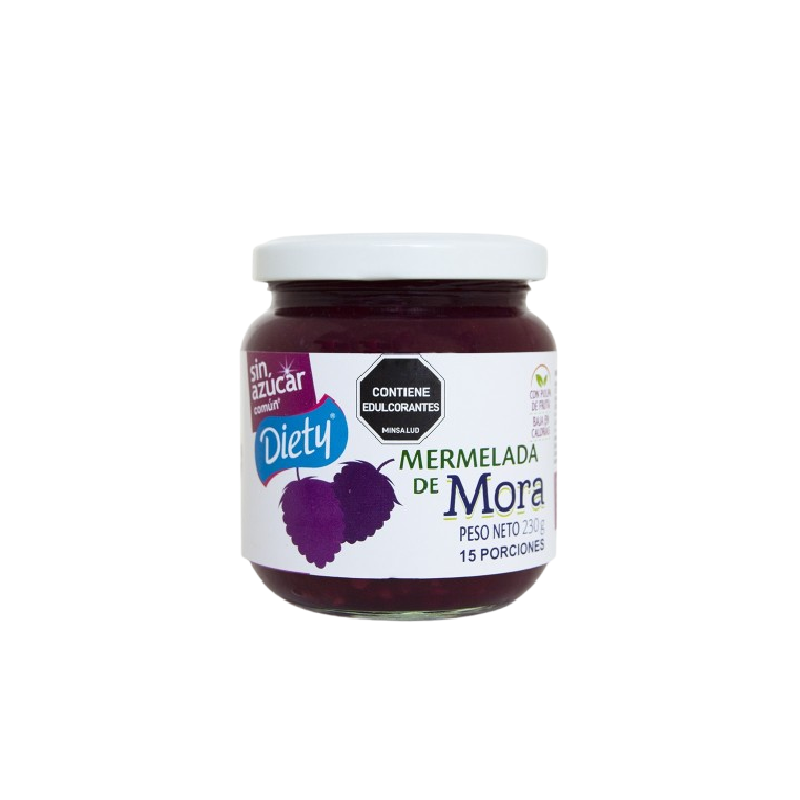 Diety Mermelada de Mora Sin Azúcar 230 g