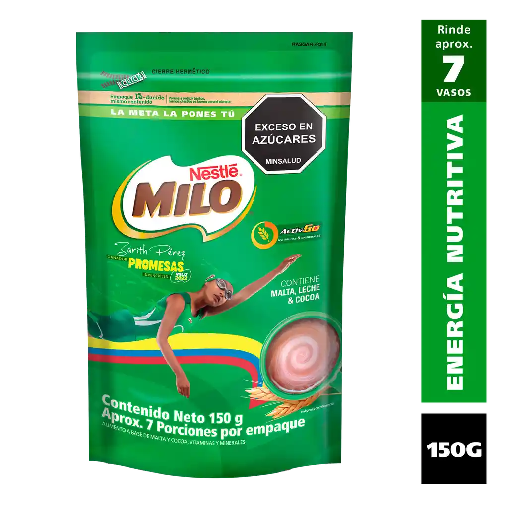 Bebida achocolatada con malta MILO ACTIV-GOx 150g