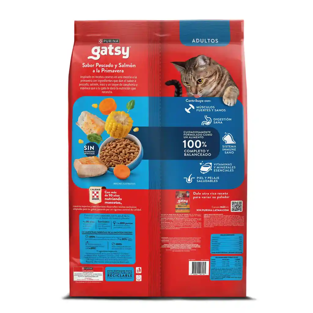 Comida para Gatos Purina Gatsy pescado 7 kg