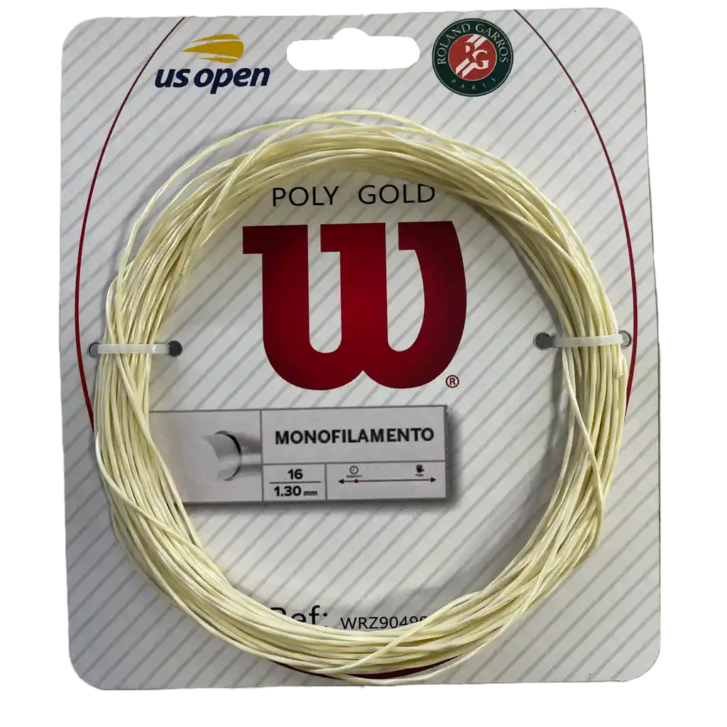 Cuerda Para Raqueta de Tenis Wilson Poly Gold 16 Set