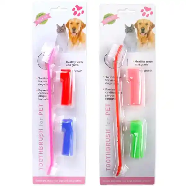 Kit Cepillo De Dientes Para Perros