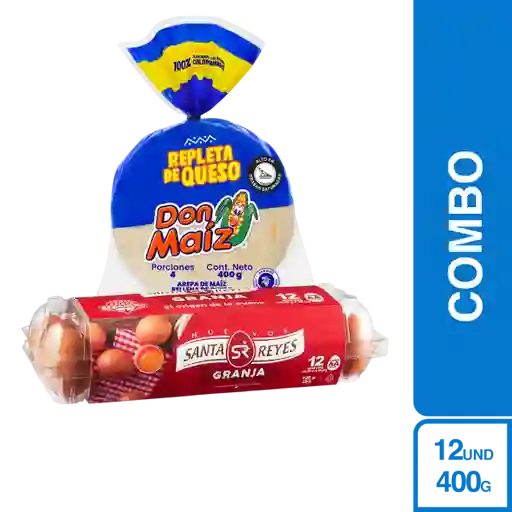 Combo Arepa Repleta de Queso Don Maíz + Granja 12 Und
