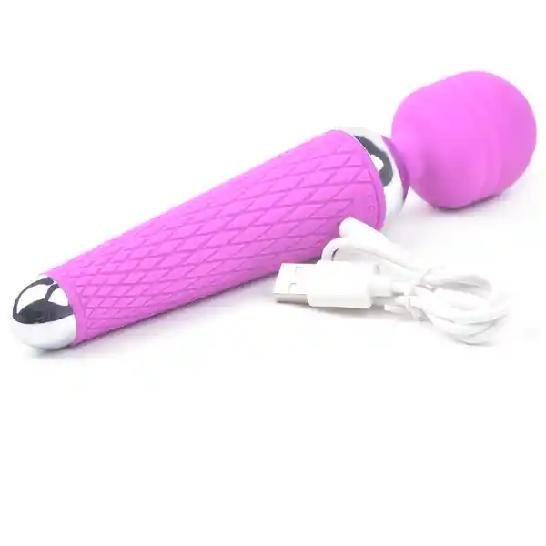 Vibrador Masajeador en Silicona Recargable Morado