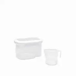 Recipiente Blanco Con Taza Medidora 1560 mL Ambiente Gourmet