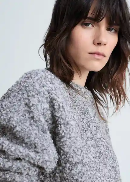 Buzo Jersey Rúcula Gris Medio Vigoré Talla XL Mujer Mango