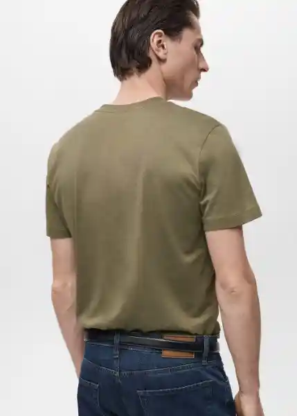 Camiseta Chelsea Oliva Talla M Hombre Mango