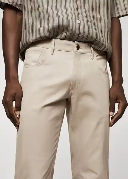 Pantalón Pisa Beige Talla 40 Hombre Mango