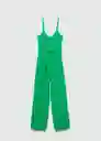 Enterizo Mono Pily Verde Talla XS Mujer Mango