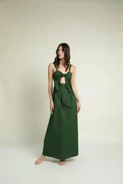 Vestido Largo Dama Verde Talla S